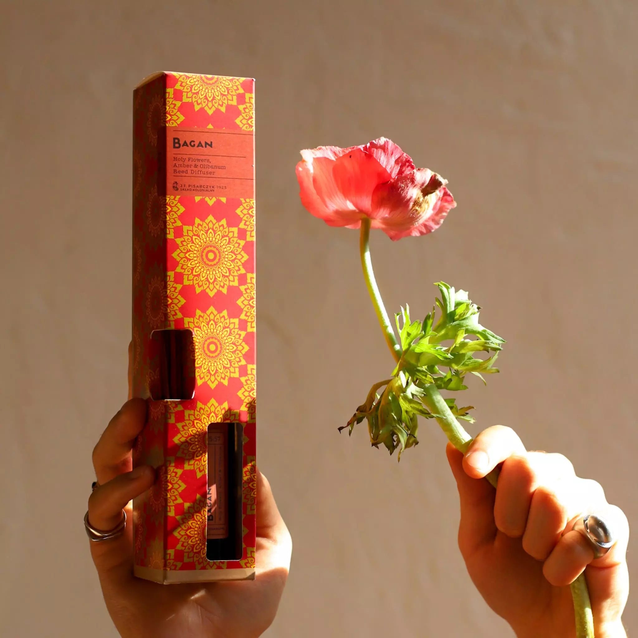 BAGAN 5:57 Holy Flowers, Amber & Olibanum Naturalny Dyfuzor Ratanowy- kolekcja Travels JF Pisarczyk 1925