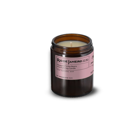 RIO DE JANEIRO 22:30 Papaya & Tonka beans - Świeca sojowa premium - Kolekcja Travels