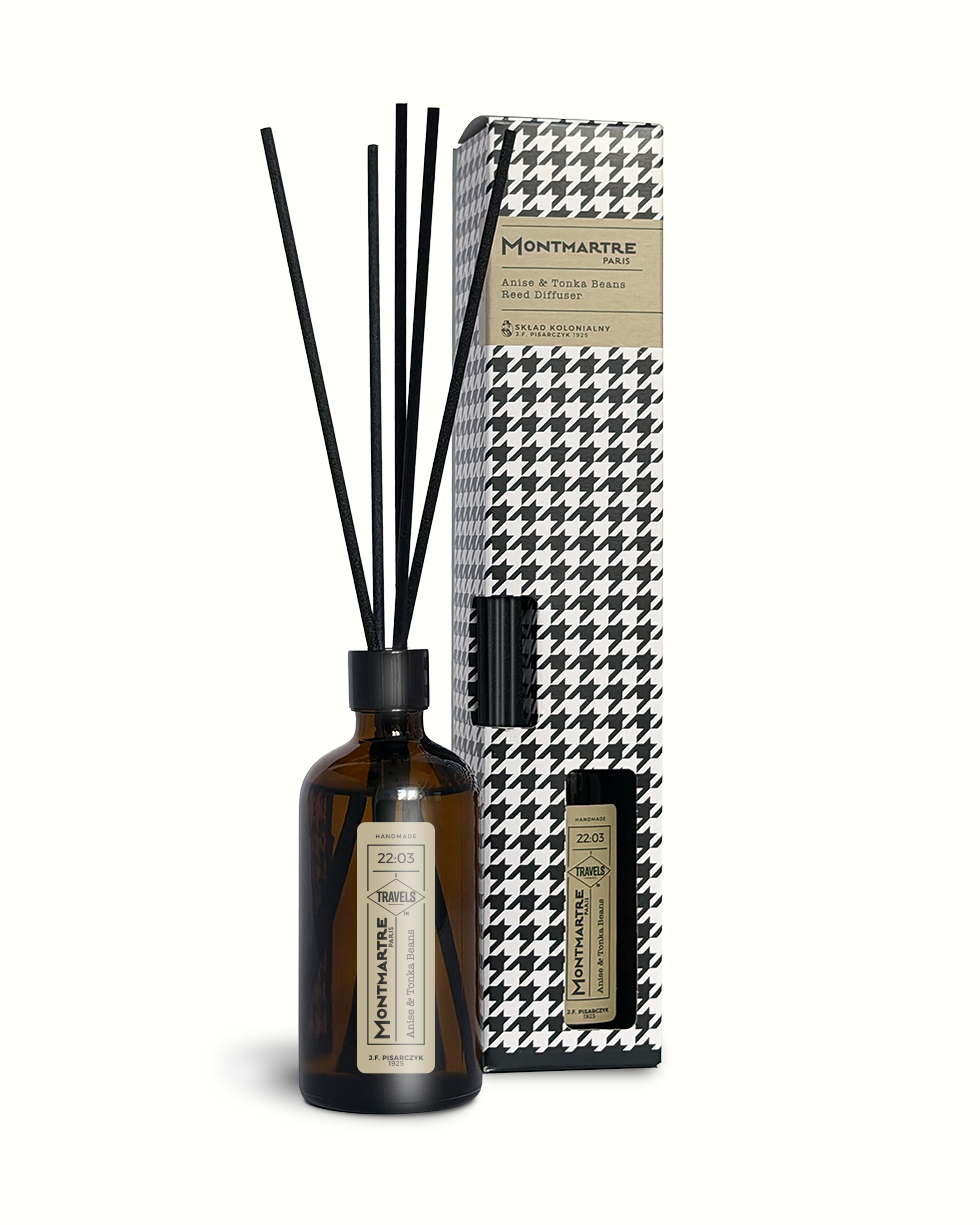 MONTMARTRE PARIS 22:03 Anise & Tonka Beans — dyfuzor ratanowy, kolekcja Travels