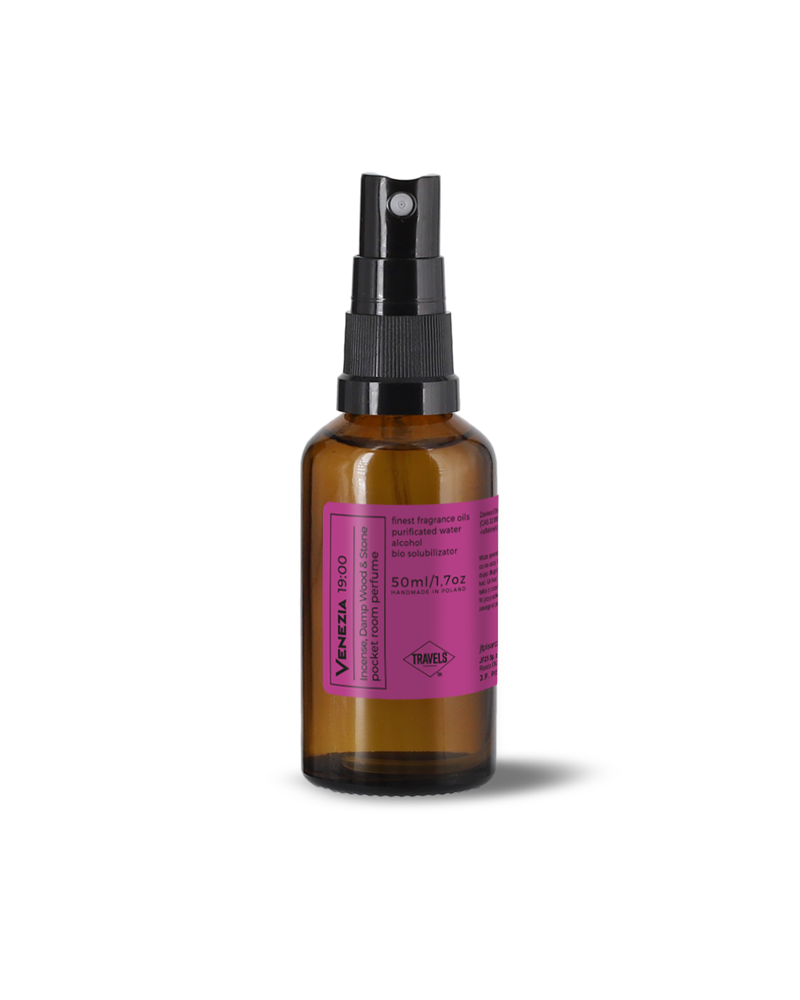 VENEZIA 19:00 Incense, Damp Wood & Stone Home Perfume - Kolekcja Travels 50 ml Perfumy do wnętrz
