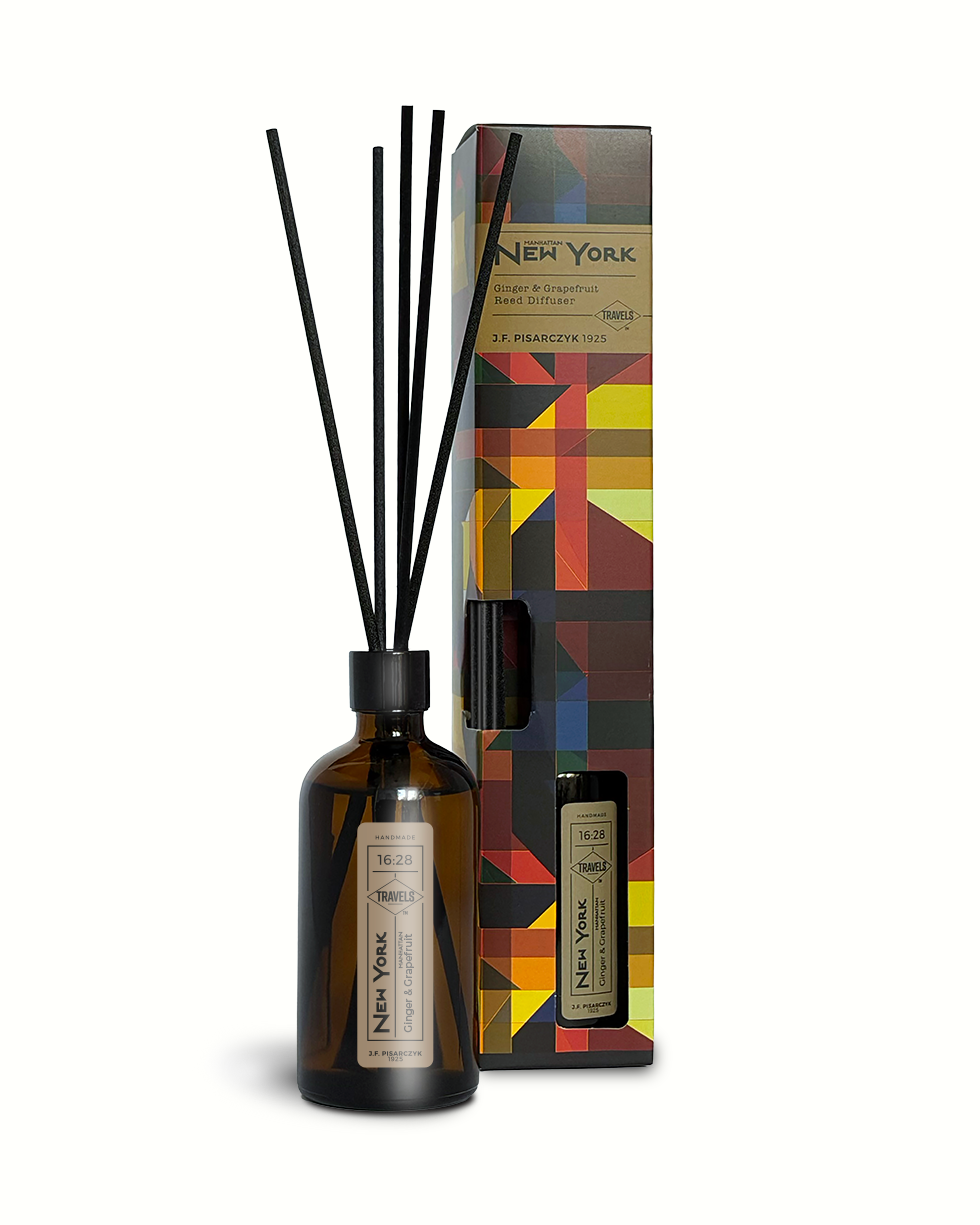NEW YORK 16:28 Ginger & Grapefruit — dyfuzor ratanowy, kolekcja Travels