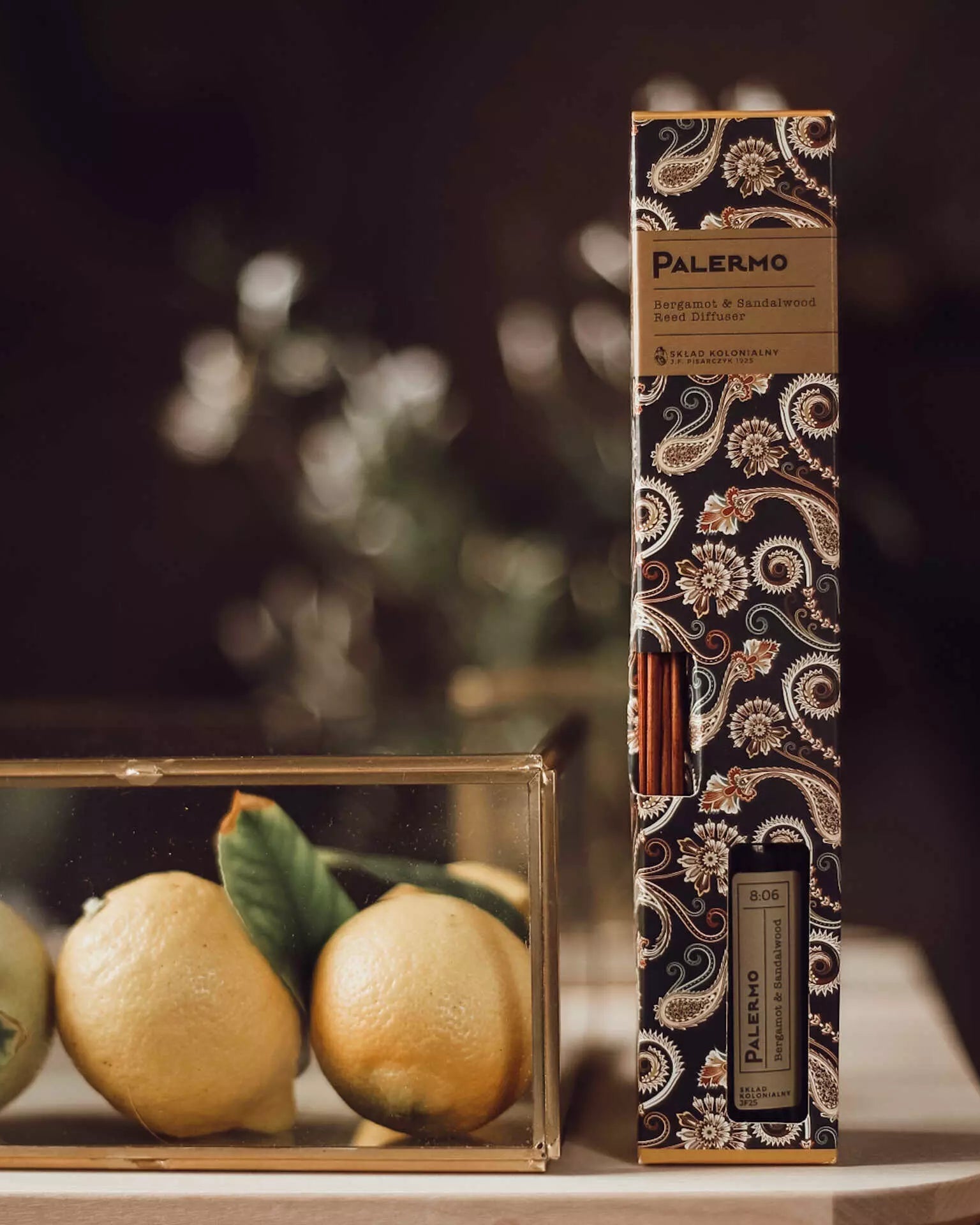 PALERMO 8:06 Bergamot & Sandalwood Dyfuzor Rattanowy - Kolekcja Travels