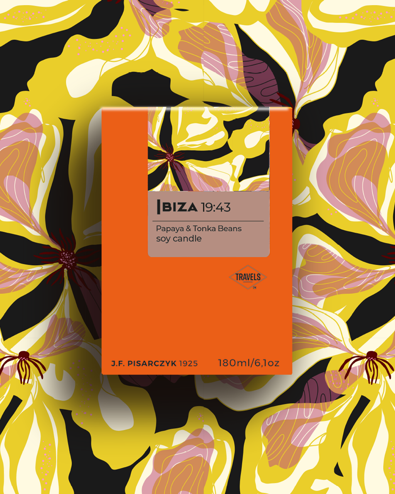 IBIZA 19:43 Wine & Citrus - Świeca sojowa premium - Kolekcja Travels