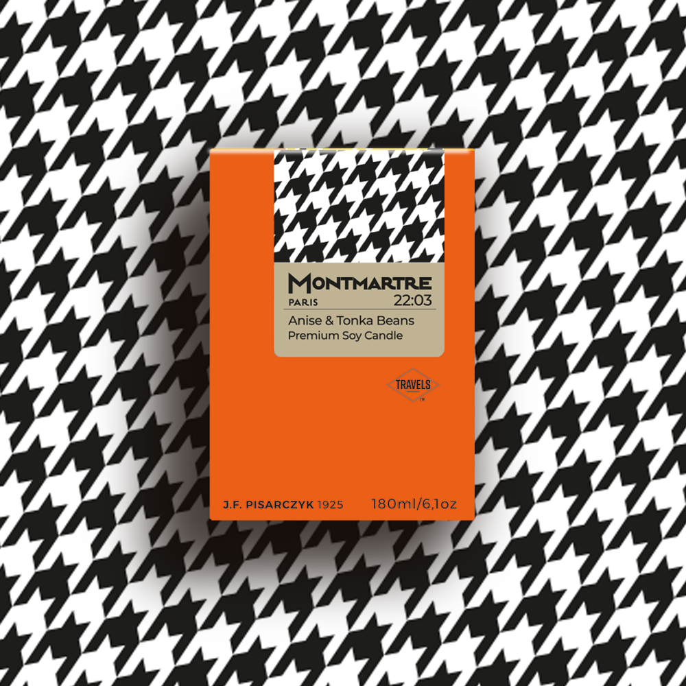 MONTMARTRE PARIS 22:03 Anise & Tonka Beans - Świeca sojowa premium - Kolekcja Travels