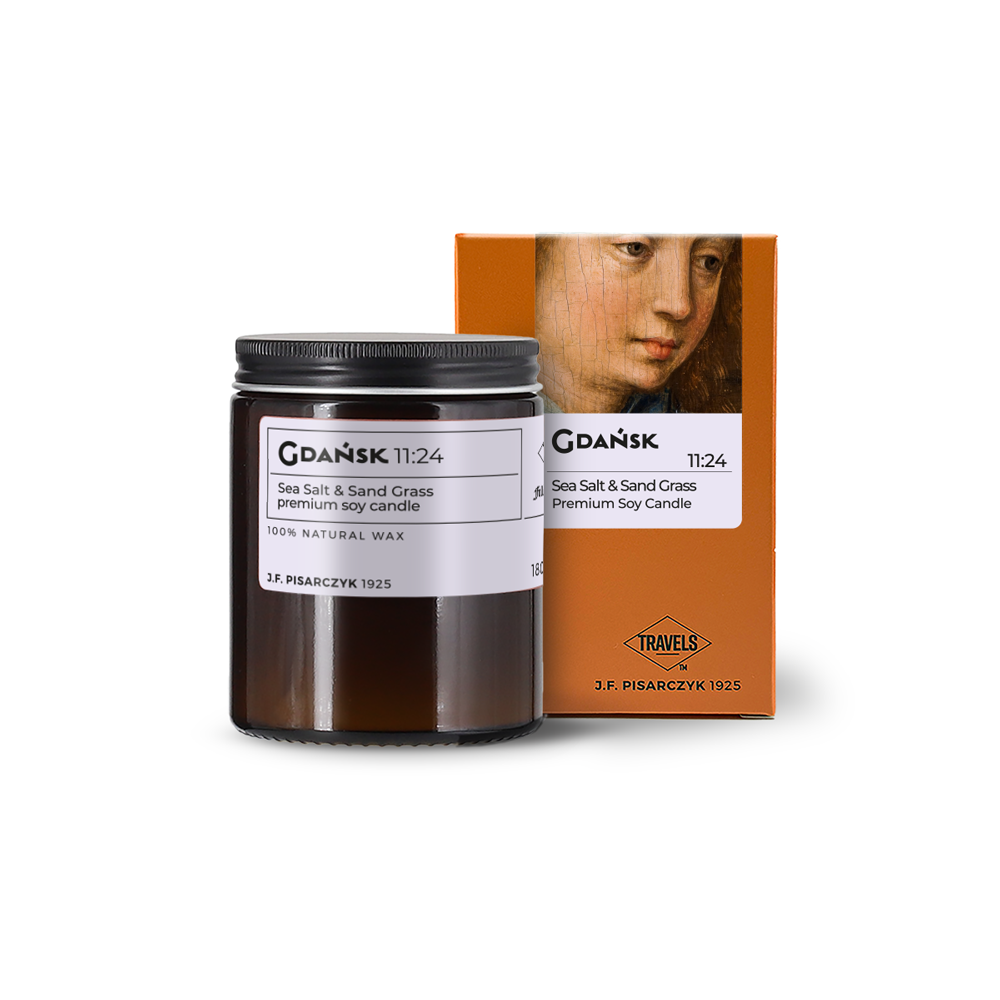 GDAŃSK 11:24 Sea Salt & Sand Grass - Świeca sojowa premium - Kolekcja Travels