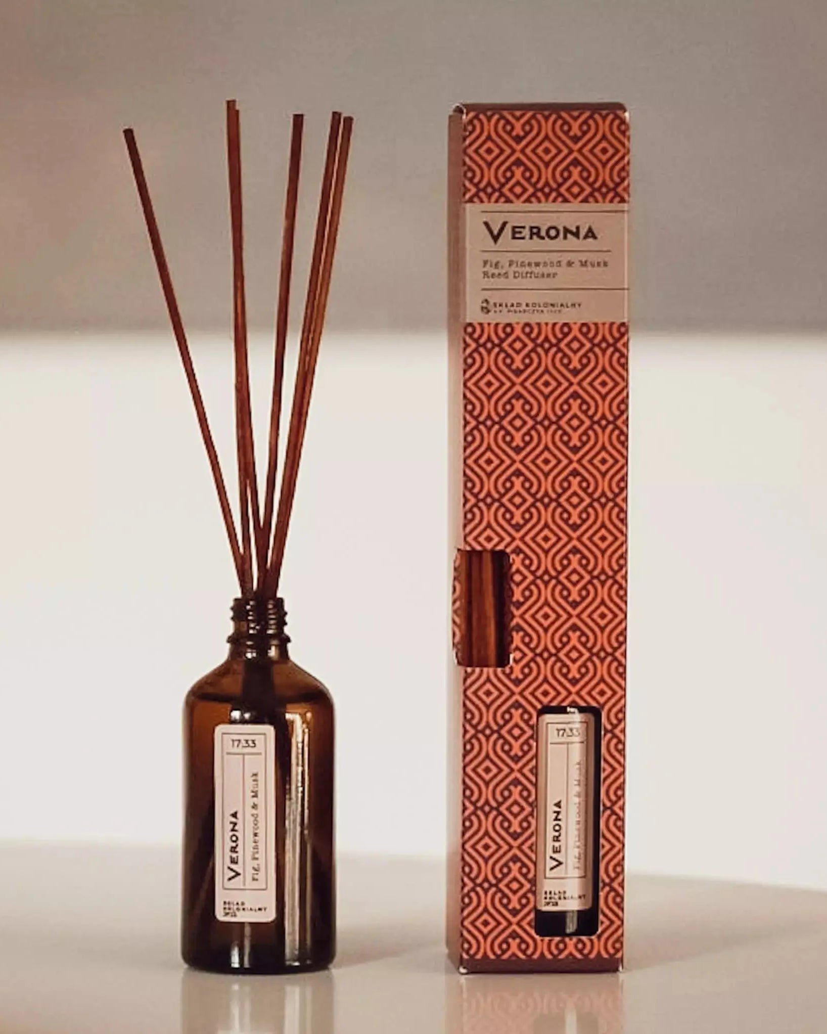 VERONA 17:33 Fig, Pinewood & Musk Dyfuzor Rattanowy - Kolekcja Travels