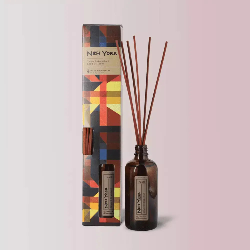 NEW YORK 16:28 Ginger & Grapefruit Naturalny Dyfuzor Rattanowy - Kolekcja Travels JF Pisarczyk 1925