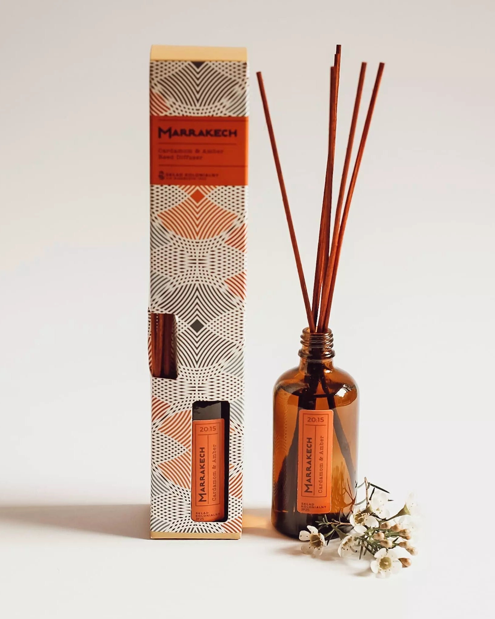 MARRAKECH 20:15 Cardamom & Amber Dyfuzor Rattanowy - Kolekcja Travels