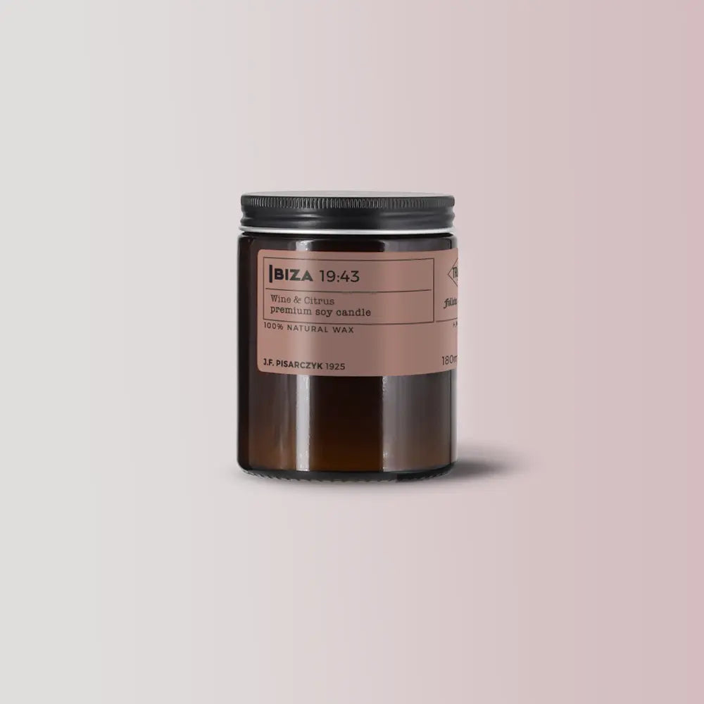 IBIZA 19:43 Wine & Citrus - Świeca sojowa premium - Kolekcja Travels