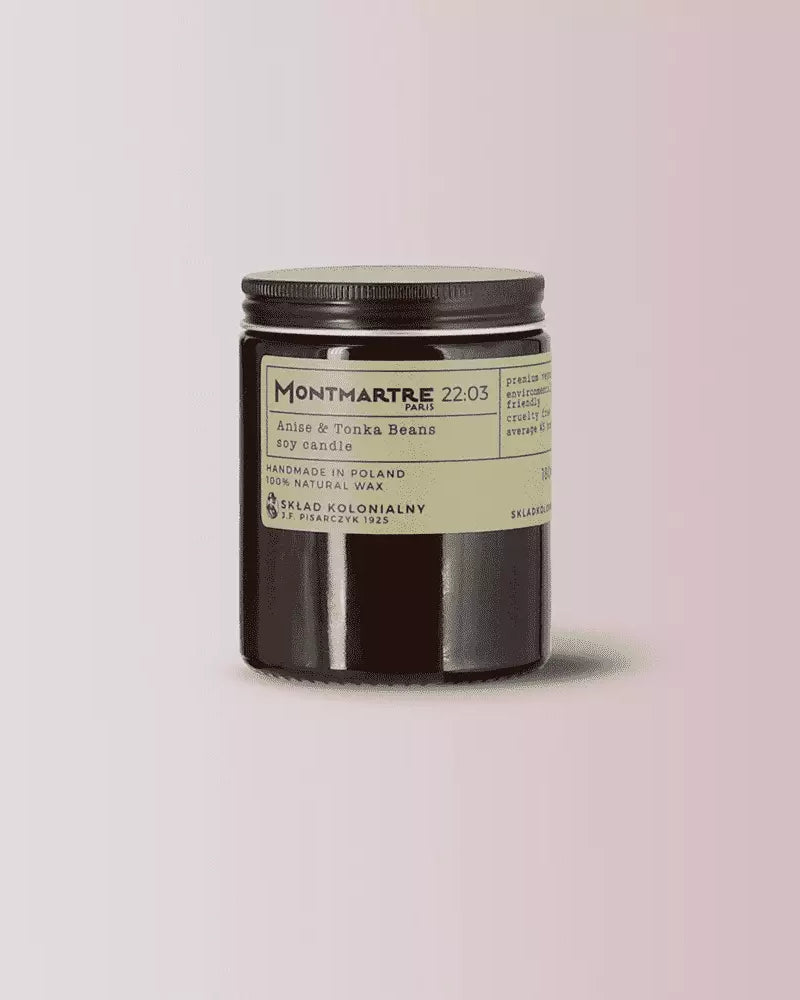 MONTMARTRE PARIS 22:03 Anise & Tonka Beans - Świeca sojowa premium - Kolekcja Travels