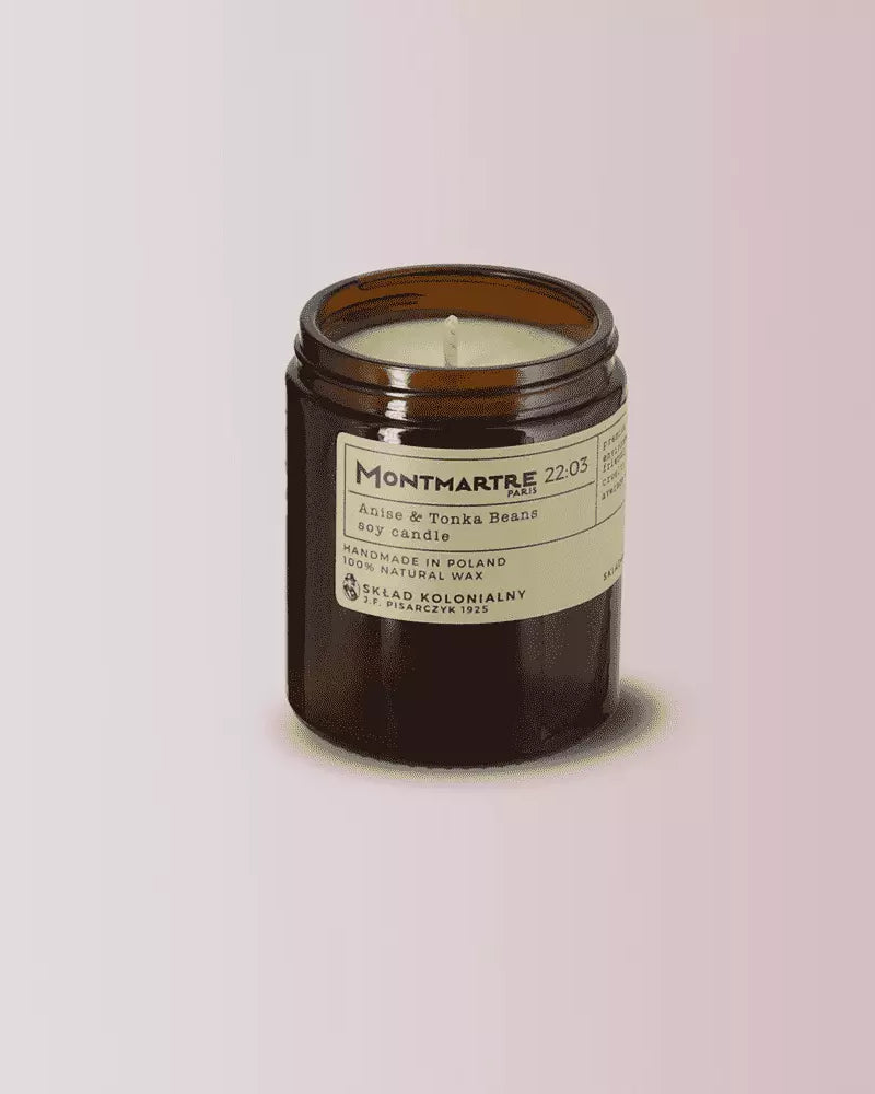 MONTMARTRE PARIS 22:03 Anise & Tonka Beans - Świeca sojowa premium - Kolekcja Travels