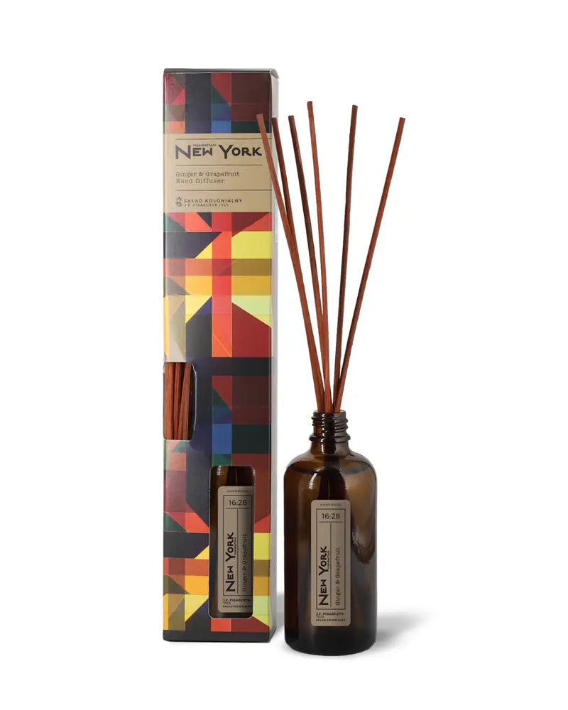 NEW YORK 16:28 Ginger & Grapefruit Dyfuzor Rattanowy - Kolekcja Travels