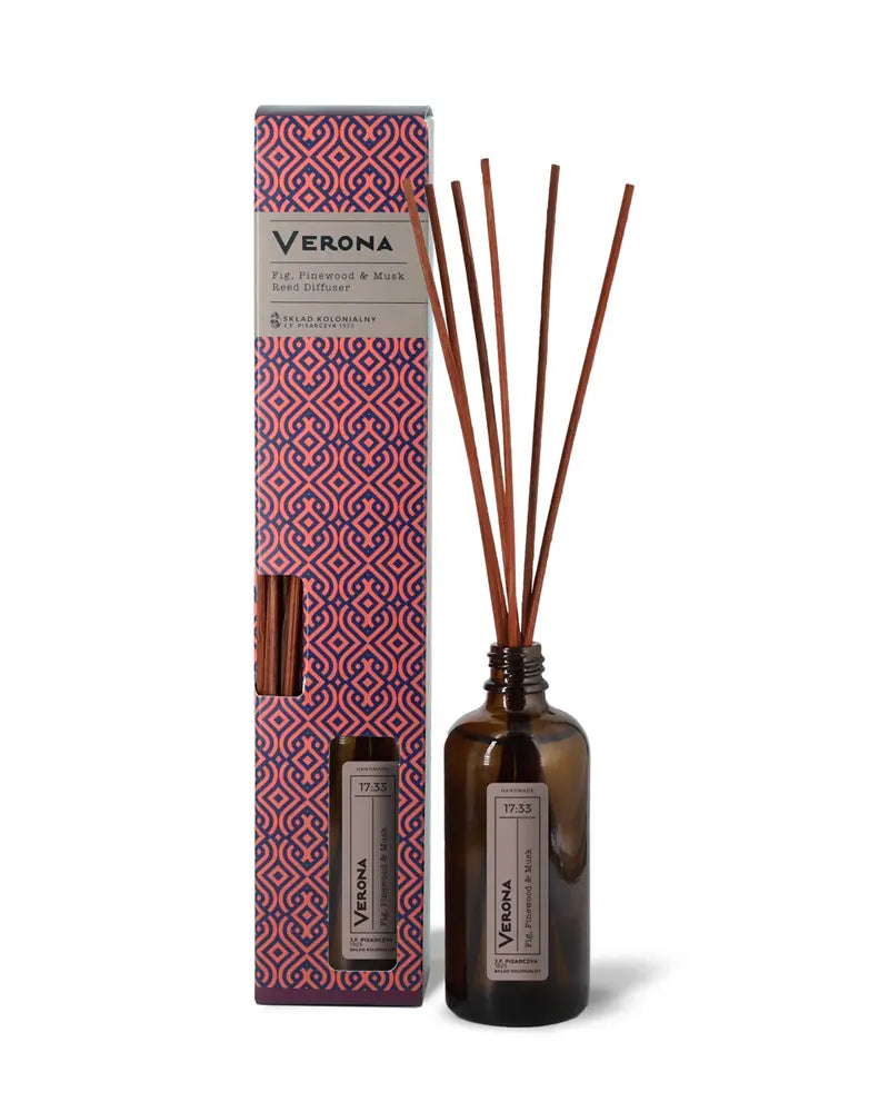 VERONA 17:33 Fig, Pinewood & Musk Dyfuzor Rattanowy - Kolekcja Travels