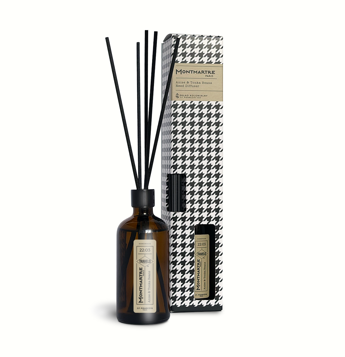 MONTMARTRE PARIS 22:03 Anise & Tonka Beans — dyfuzor ratanowy, kolekcja Travels