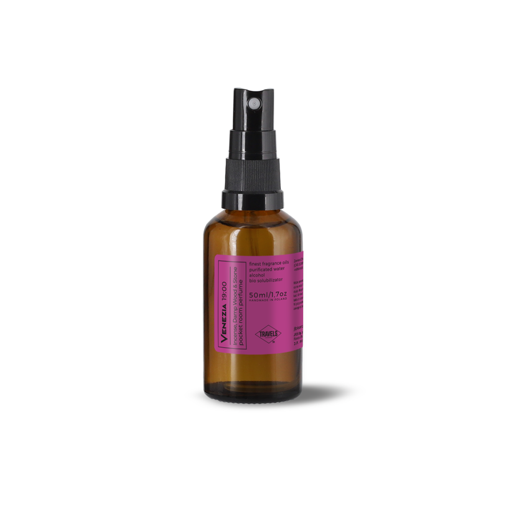 VENEZIA 19:00 Incense, Damp Wood & Stone Home Perfume - Kolekcja Travels 50 ml Perfumy do wnętrz